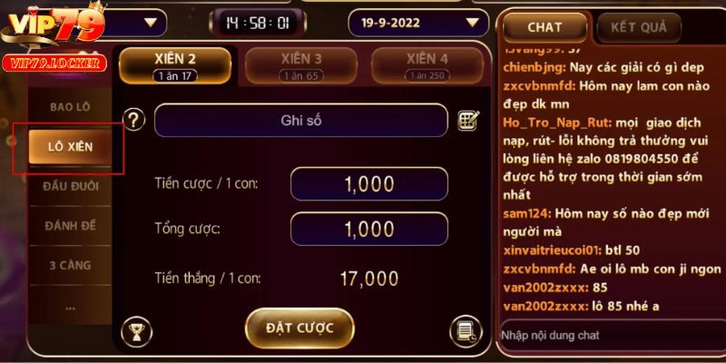 Tham gia cược lô xiên dễ dàng